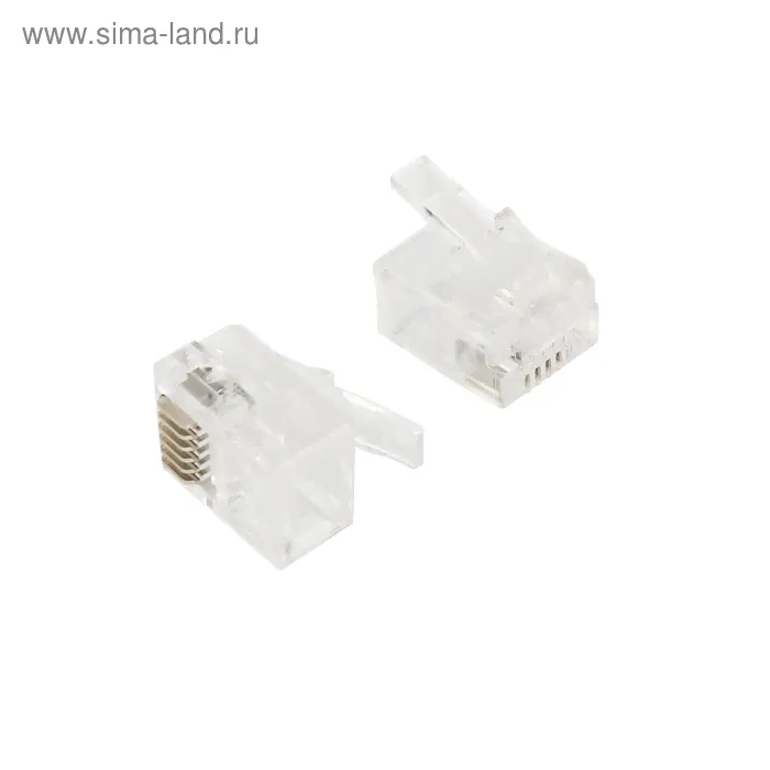 Телефонный коннектор Gembird RJ-12, MP-6p6c, 3m" (100 шт.)