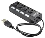 Концентратор Gembird UHB-U2P4-02 USB 2, 0 с подсветкой и выключателем, 4 порта, блистер