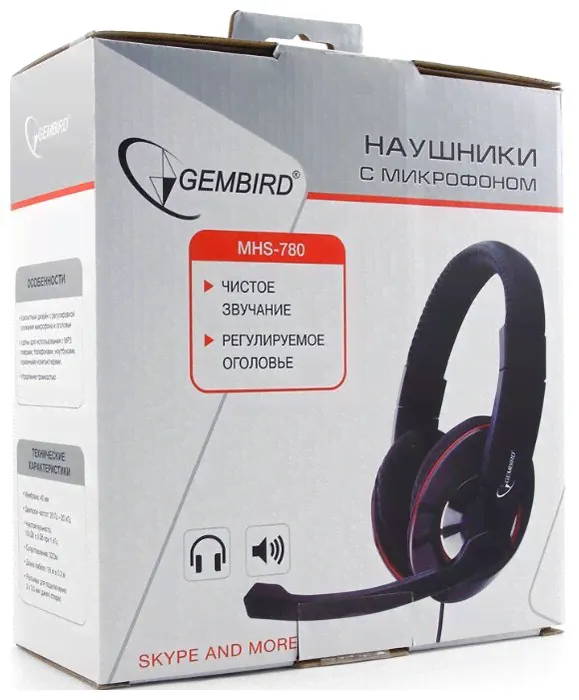 Наушники с микрофоном Gembird MHS-780B, черный-1