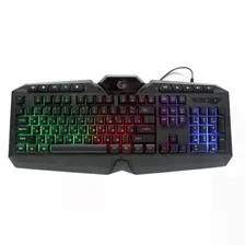 Клавиатура с подсветкой Gembird KB-G410L, USB, черный, 114 кл., м/медиа, Rainbow, кабель 1.5м, 18739