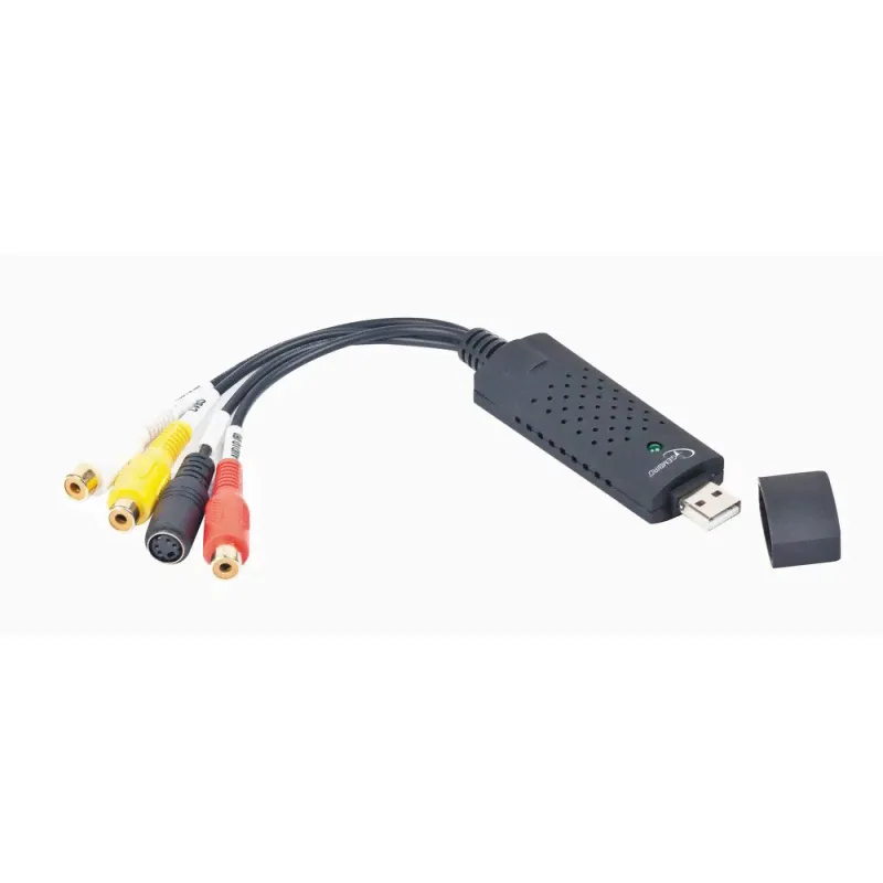 UVG-002 Адаптер видео-захвата USB с комлпектом проводов для подключения (RCA, S-Video), Gembird UVG-002