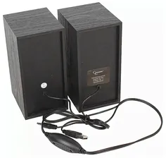 Gembird Акустическая система 2.0 Gembird, SPK-203, МДФ, 6 Вт, регулятор громкости, USB-питание, черный компьютерные колонки
