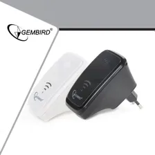 Беспроводной WiFi ретранслятор Gembird WNP-RP-002-B (300Мбит/с, 2,412-2,484ГГц, 1x10/100M RJ45) черный
