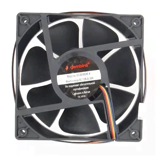 Вентилятор Gembird D12038SM-4 (2500 об/мин , 120x120x38 мм,4-pin PWM)-0