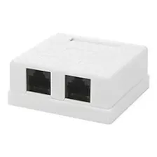 Информационная розетка накладная Gembird NA214 RJ45 (8p8c) белая